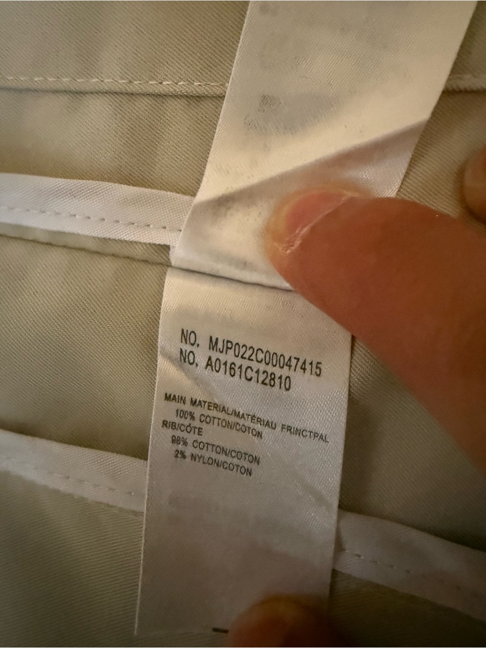 Thom Browne Beige Button-Down Shirt with Signature Tricolor Sleeve Stripes - Picture 6 of 7